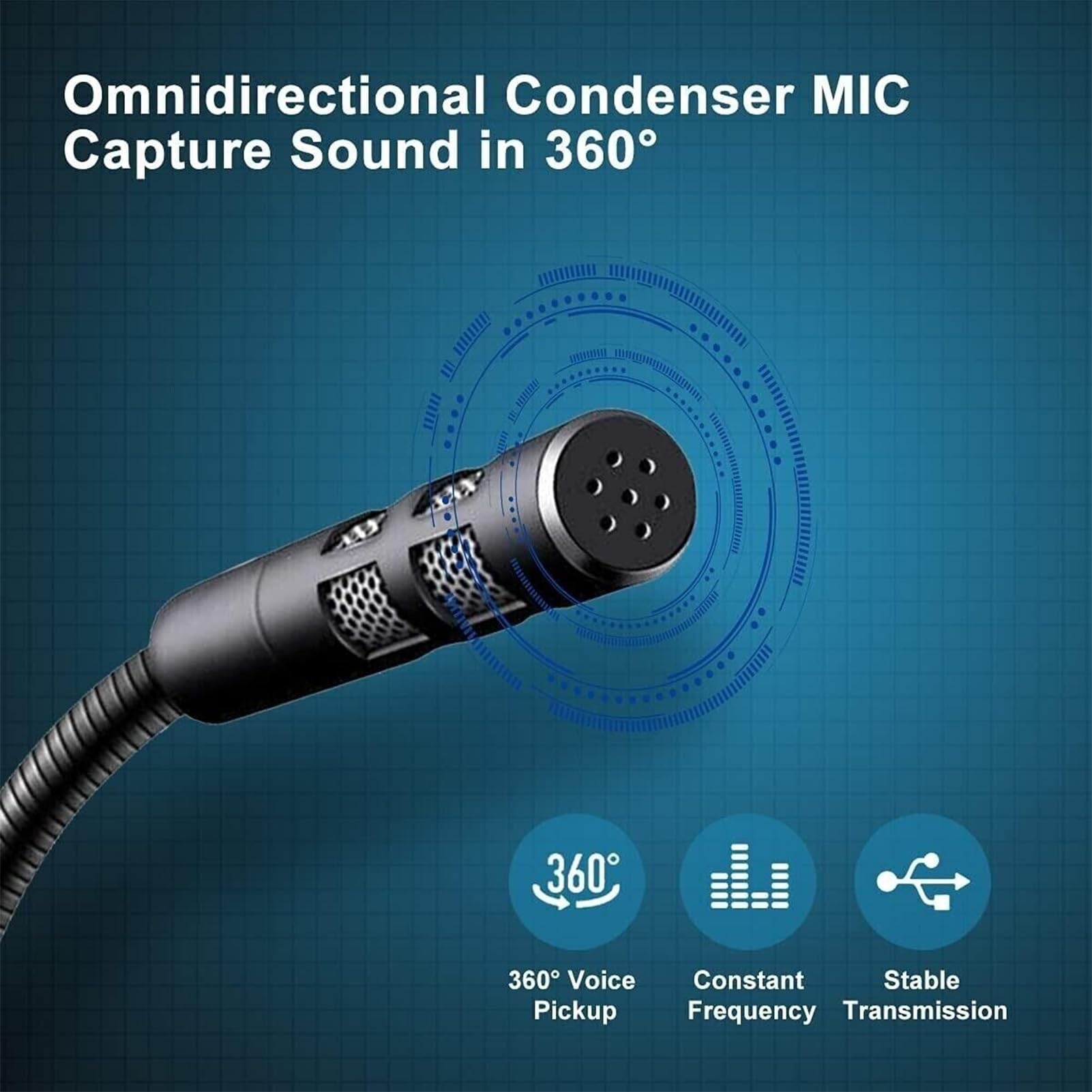 Usb Computer Microphone,Plug And Play Desktop Pc Laptop Microphone With Mute Button And Led Indicator For Streaming,Podcasting,R